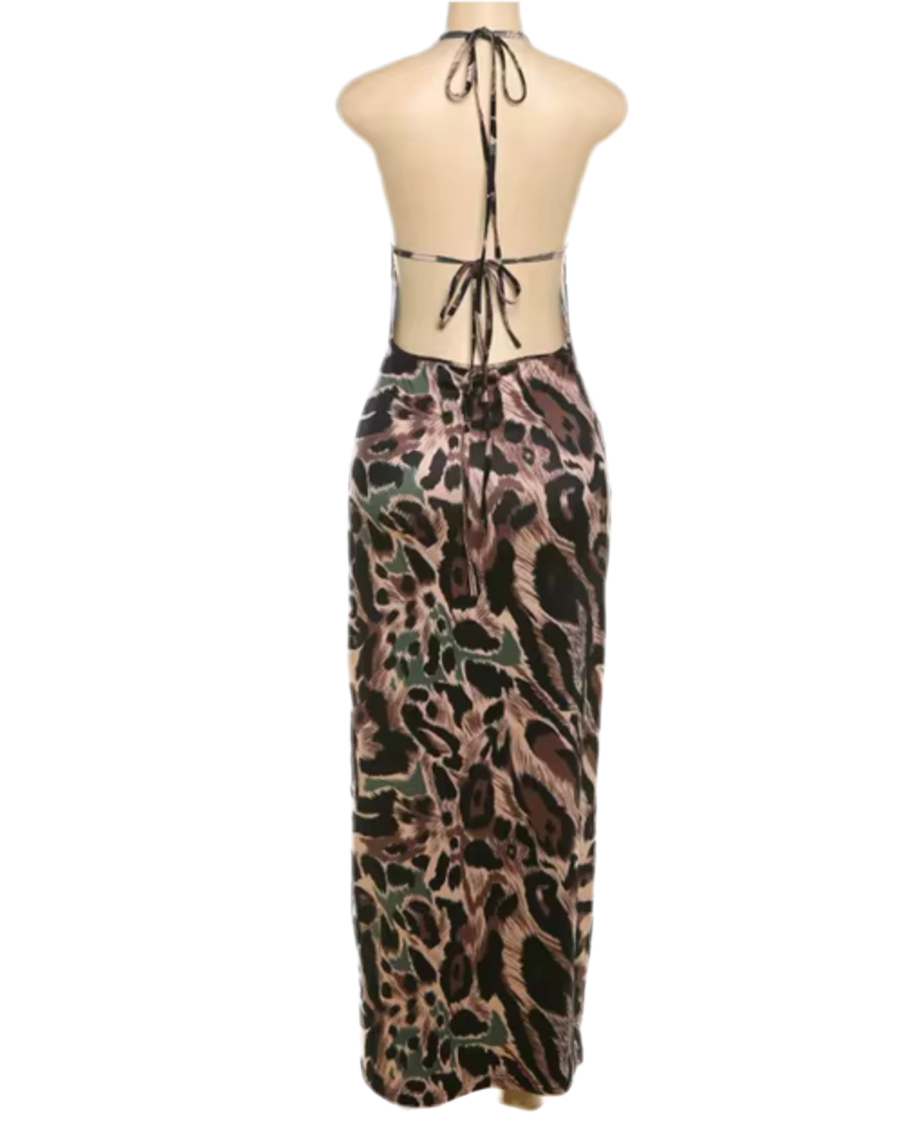 All Eyes On Me Leopard Print Backless Dress