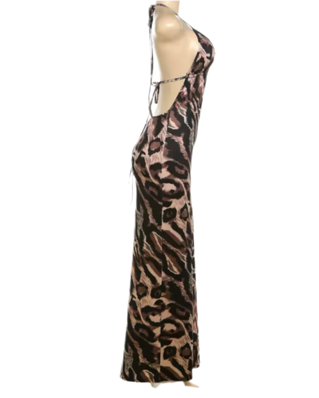 All Eyes On Me Leopard Print Backless Dress